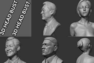 sculpt custom 3d head model 3d face 3d bust model action figure stl 3d printing