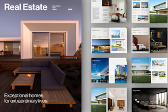 design business flyer real estate company profile brochure property booklet