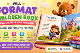 format children book for amazon kdp children book formatting for kindle