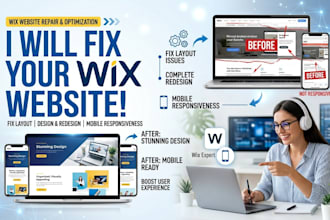 fix wix website layout wix website design redesign and mobile responsiveness