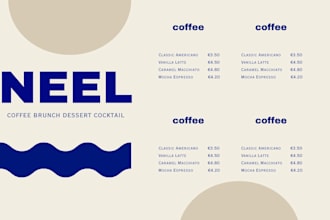design clean and modern menu