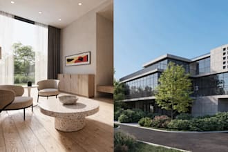 make interior and exterior designs,realistic 3d render