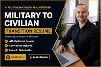 write a federal resume, military transition resume, and cover letter