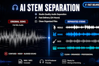 do professional ai stem separation and vocal extraction