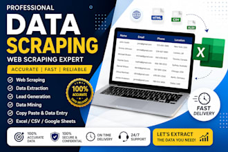 do something like iam really good in data scraping