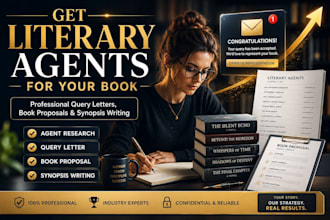 find literary agent write book proposal, synopsis and query the agents