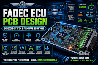 design custom ecu pcb, embedded systems, stm32 esp32 firmware, avionics hardware