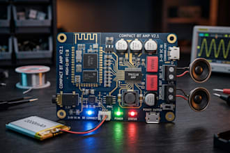 create compact bluetooth amplifier pcb for portable sound systems