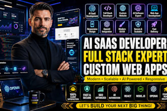 be your full stack ai web developer for saas, ai software, build custom website