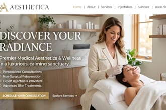 design wix medical spa website wellness center clinic booking medspa website