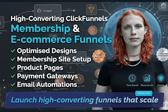 build a high converting click funnel membership and ecommerce funnel