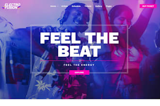 design music website, dj website, artist website, record label website