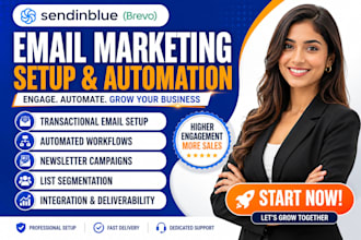 set up sendinblue transactional marketing email workflows campaign newsletter