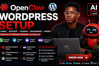 openclaw wordpress setup whatsapp telegram ai agent woocommerce chatbot