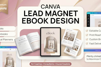 design a canva lead magnet, ebook or workbook for coaches