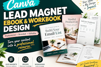 design a canva lead magnet, ebook or workbook for coaches