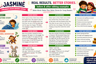 edit children story book proofread kids story children book story book editor