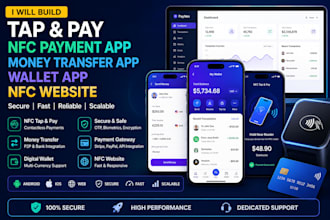 build tap and pay nfc payment app, money transfer app, wallet app, nfc website