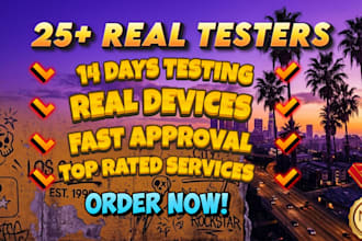 real 12 or 20 testers for google play console closed testing of app with guides