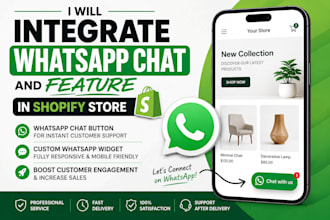 integrate whatsapp chat and feature in shopify store