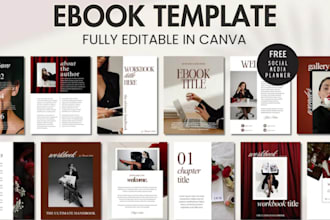 do german editable spiritual canva ebook design, selfcare workbook, pdf guide
