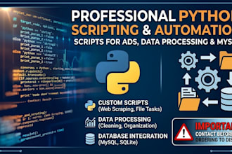 write a custom python script for automation or simple data