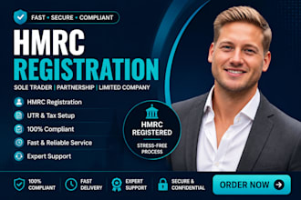 do hmrc registration for UK sole traders, partnerships and limited companies