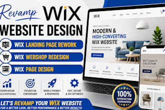revamp wix website design wix landing page rework wix webshop redesign wix page