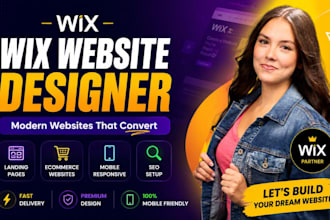 build wix website design wix online store blog website redesign seo optmization