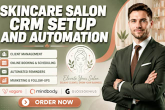 set up and automate your skincare salon CRM with vagaro, mindbody glossgenius