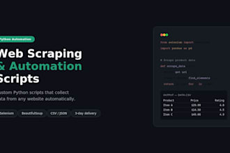 build a python web scraping automation script