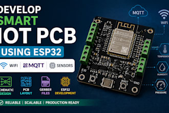develop smart iot pcb using esp32 wifi mqtt and sensors