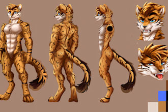 draw furry ref sheet ,anthro ref sheet ,furry art fursona ref sheet, nsfw furry