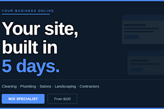 build a modern wix website for your local business