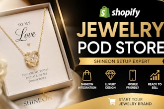 set up print on demand jewelry shopify store with shineon