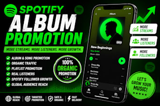 do spotify album promotion, spotify music track promotion