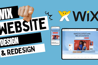build wix website design and redesign wix website