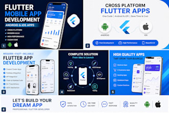 develop flutter mobile app for android ios app development