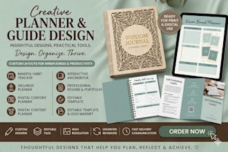 design journal planner fillable pdf workbook design lead magnet ebook design
