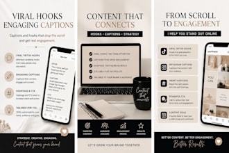 write viral tiktok hooks and engaging instagram captions