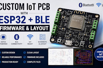 build custom iot pcb with esp32  ble firmware and layout
