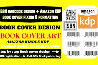 design book cover art, romance book illustration  book cover design, isbn fixing