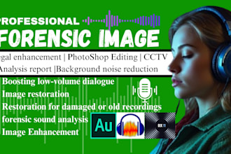do forensic image editing, enhancement, restoration, and photoshop image editing