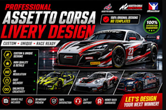 iracing livery for your sim racing car, setup your sim hardware for sim racing
