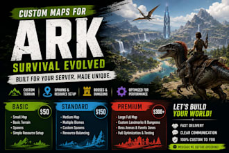 create custom ark survival evolved maps for your server