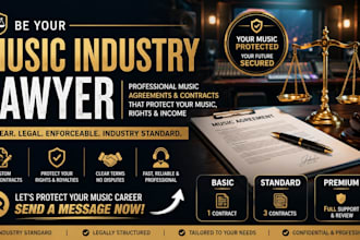 be your music industry lawyer and provide music agreements and contracts