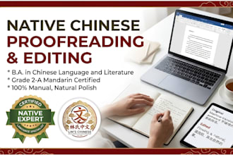 manually proofread and localize your chinese translation