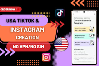create UK, USA, france tiktok account creator reward program
