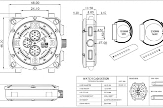design professional watch cad models and technical drawings