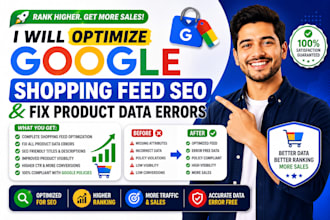 optimize google shopping feed SEO and fix product data errors